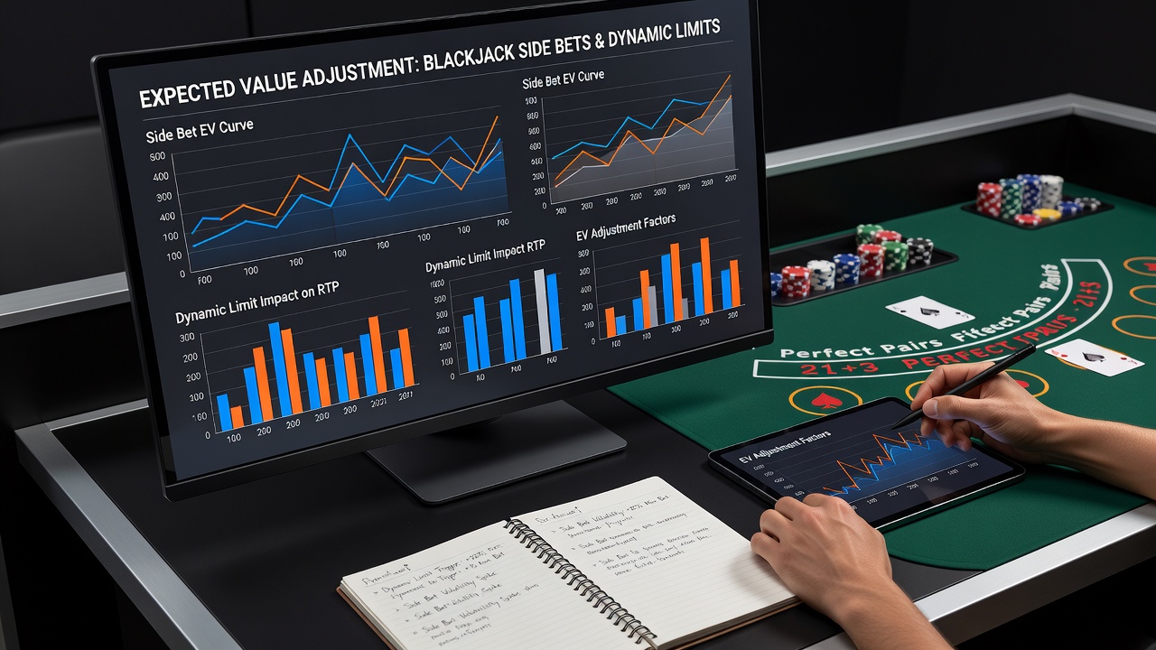 Diagramme zu Erwartungswerten bei Blackjack-Seitenwetten mit dynamischen Limits