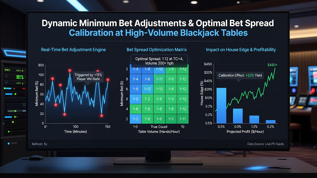 Detailansicht eines Blackjack-Tisches mit angepasstem Mindesteinsatz und Wettchips